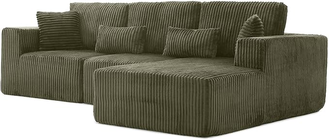 110" Cloud Sectional Couch, Modular Sectional Sofa