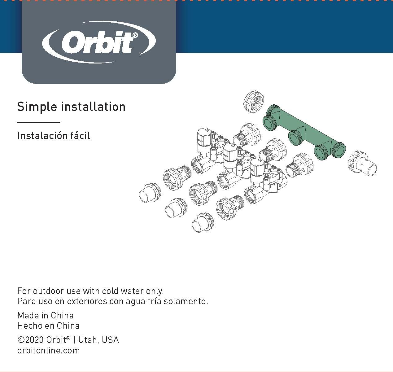 Orbit 57183 3-Port Irrigation Valve Manifold System