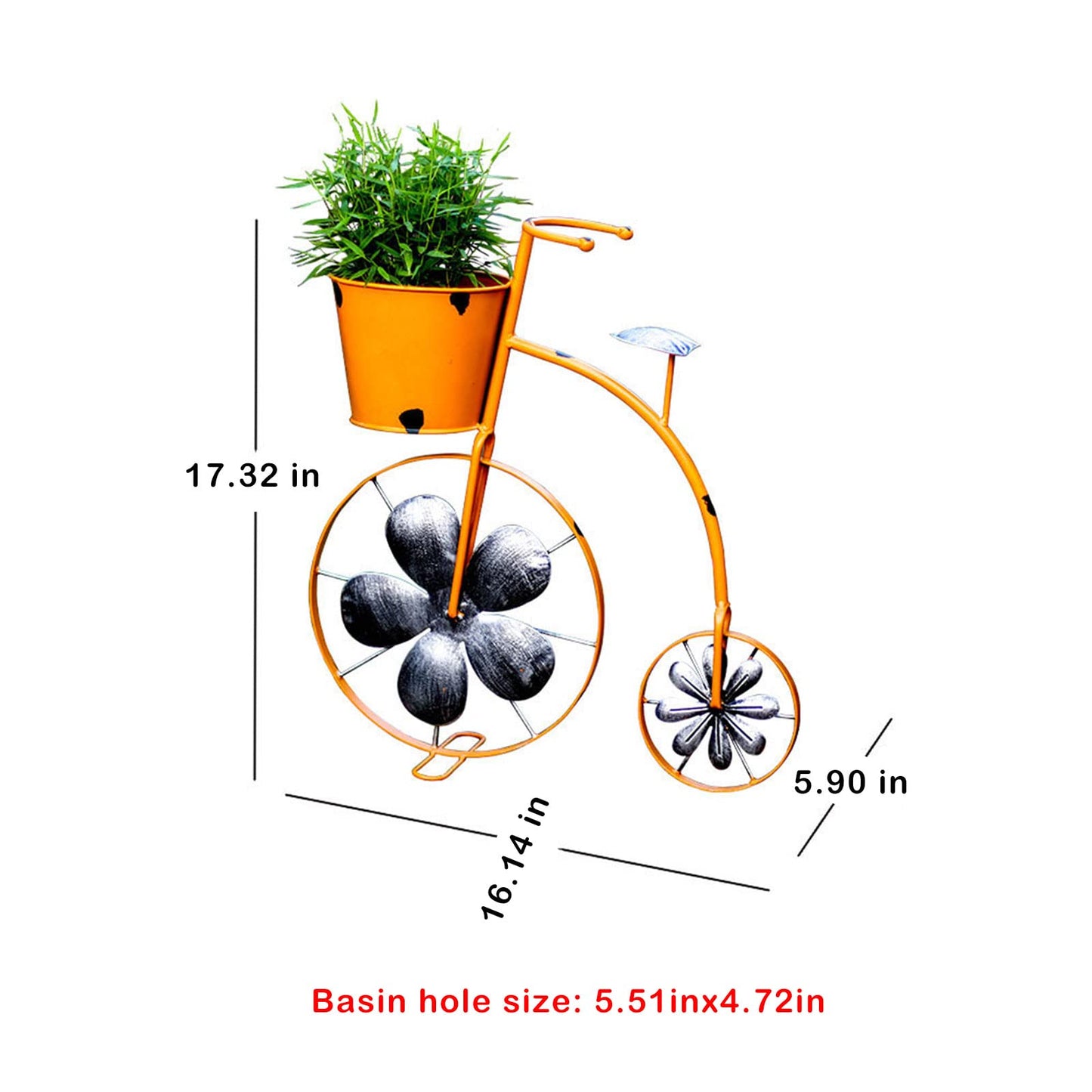Metal Plant Stand,Flower Pot Cart Holder,Flower Display Shelf - Ideal for Home, Garden, Patio - Great Gift for Plant Lovers, Housewarming, Mother’s Day (A)