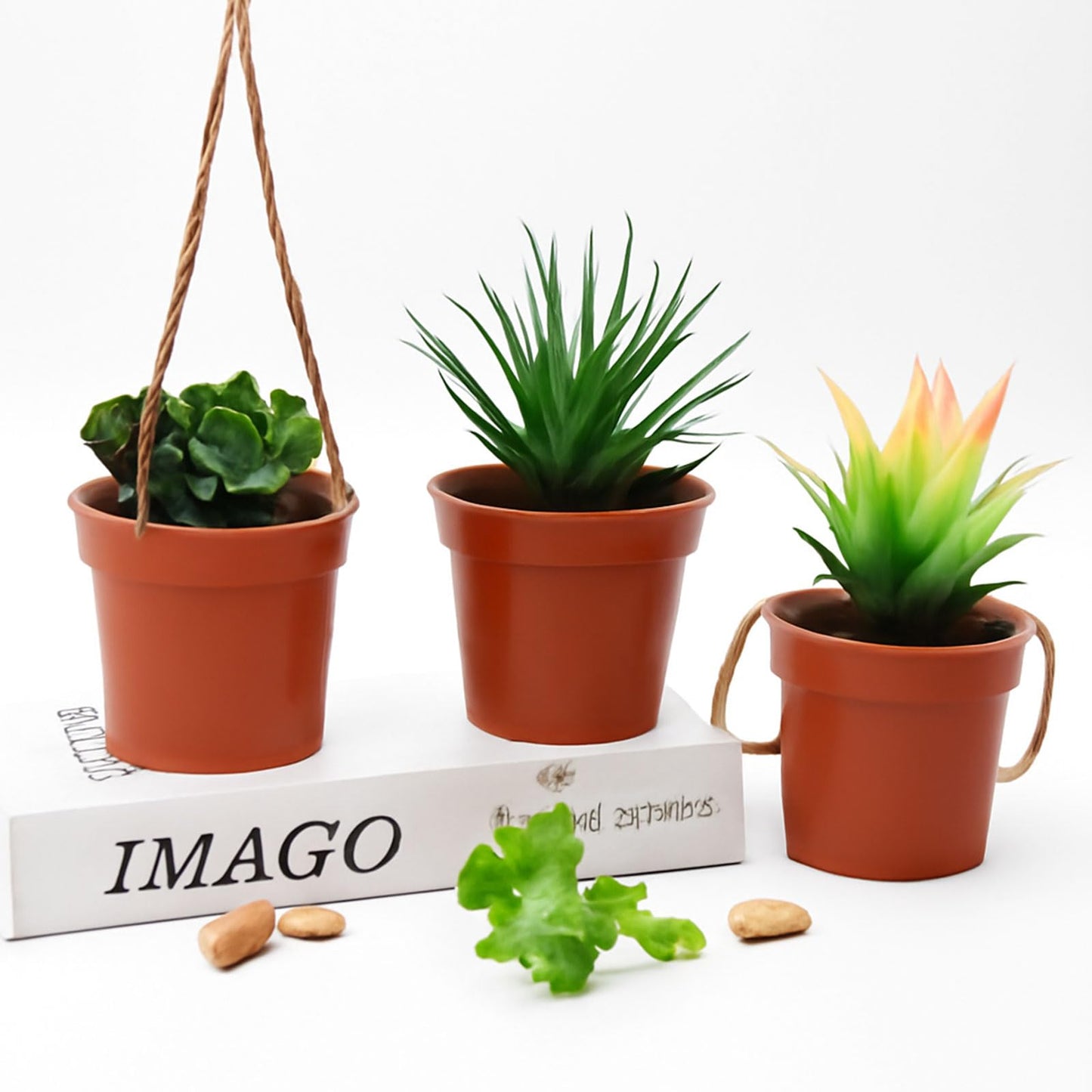 verkelly 50 Pack 2 Inch Mini Plastic Plant Pots with Drainage Holes - Small Round Nursery Seedling Pots Ideal Seedling Starters