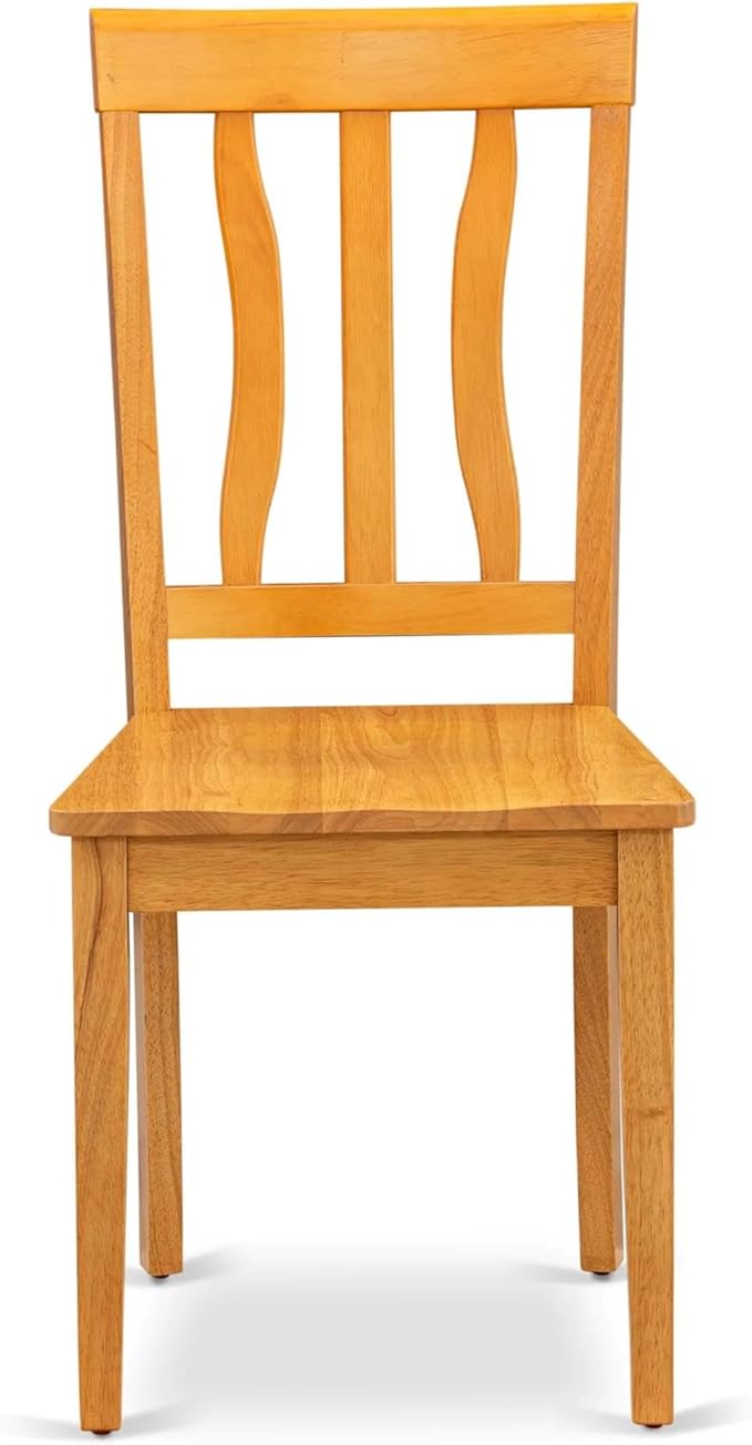 East West Furniture ANC-OAK-W Antique Dining Room Chairs