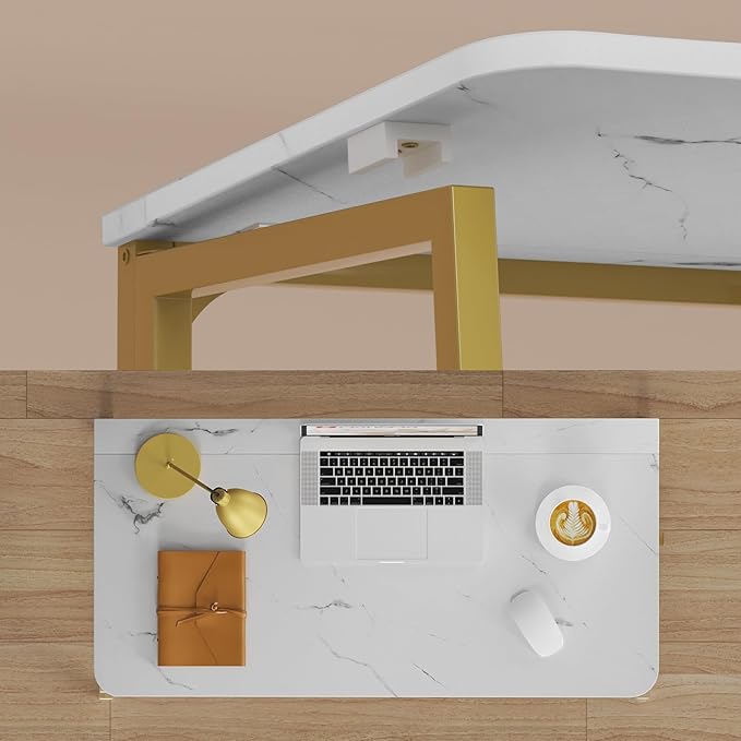 WOHOMO Folding Desk, Small Writing Desk 39.4", Space-Saving Foldable Laptop