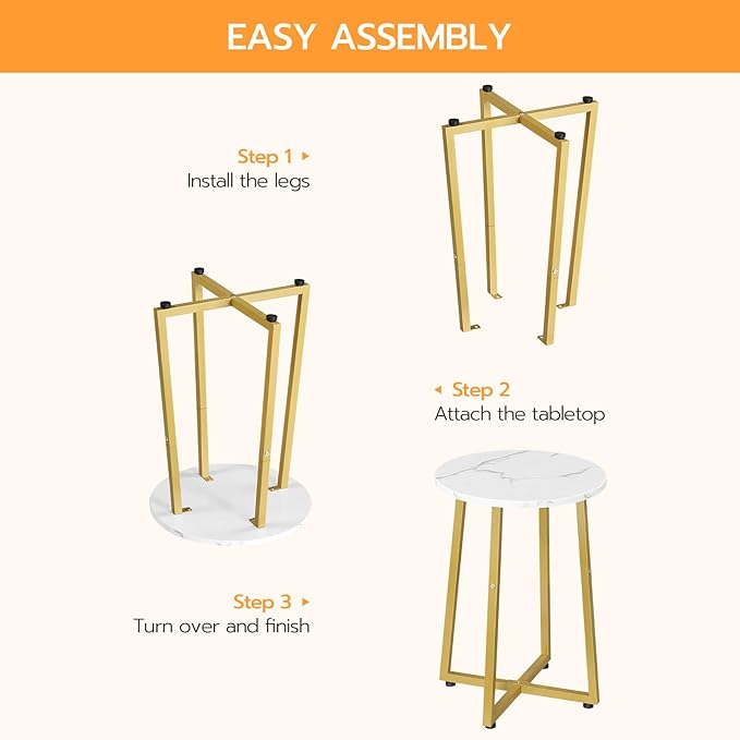 HOOBRO Side Table, Round End Accent Table