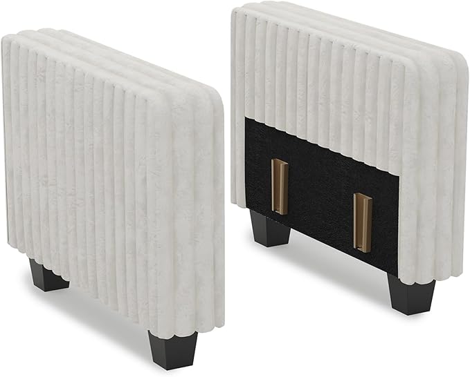 Belffin Plush Corduroy Modular Sectional Sofa Armrest Part Module