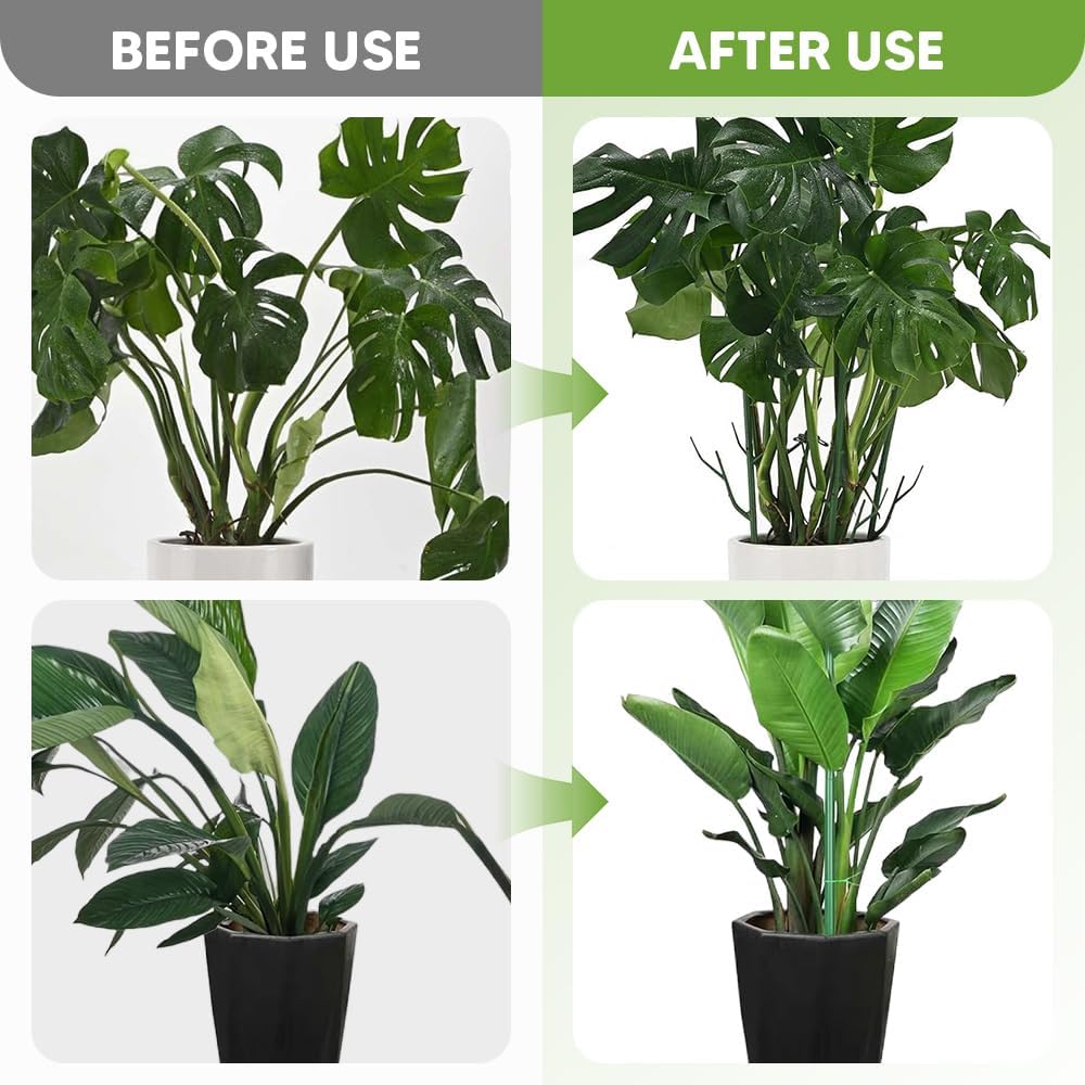 Stackable Monstera Plant Support, Garden Plant Support Stakes for Indoor Outdoor Plants, Climbing Plant Support Structures Plant Holder Stick Moss Pole for Support Tall Potted Plants (5 Pack)
