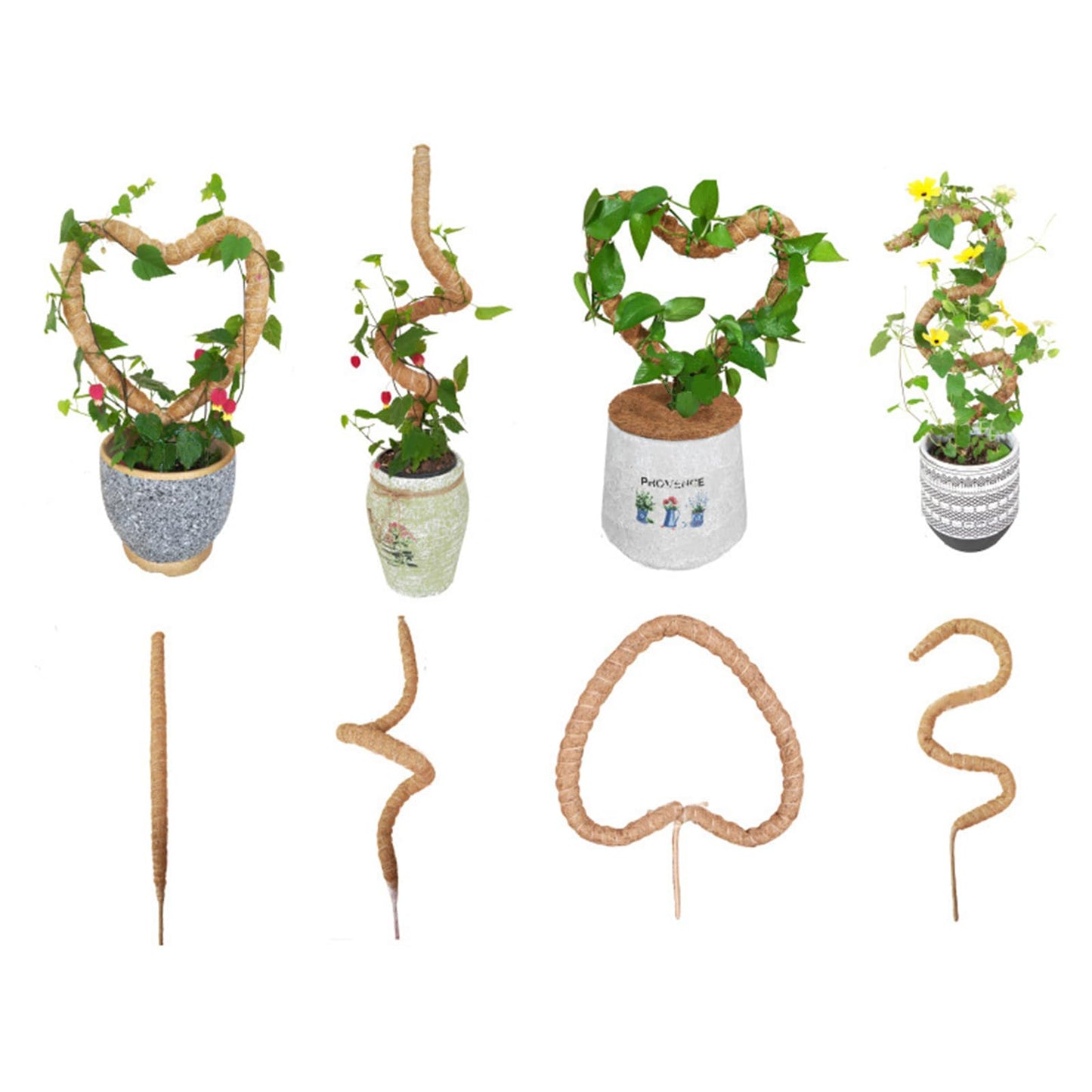 Moss Pole for Plants,Bendable Moss Pole for Plants Monstera,Handmade Coir Plant Support Stakes for Potted Plants, Pothos (48Inch)