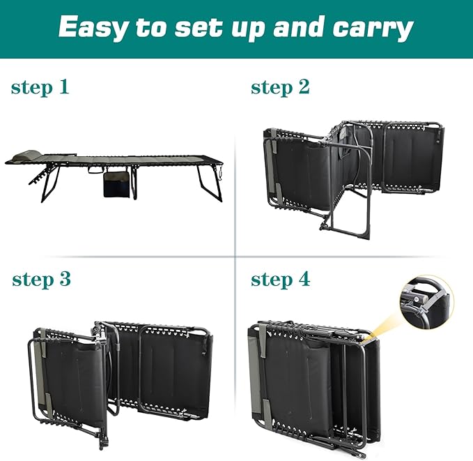 Outdoor Folding Lounge Chair Padded