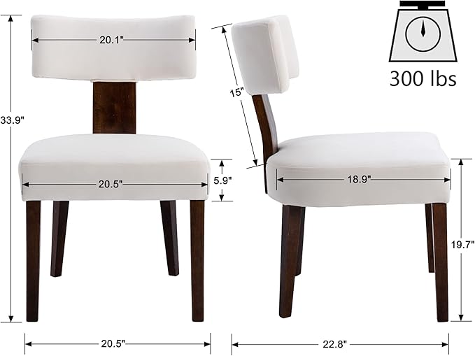 VESCASA Upholstered Farmhouse Dining Chairs