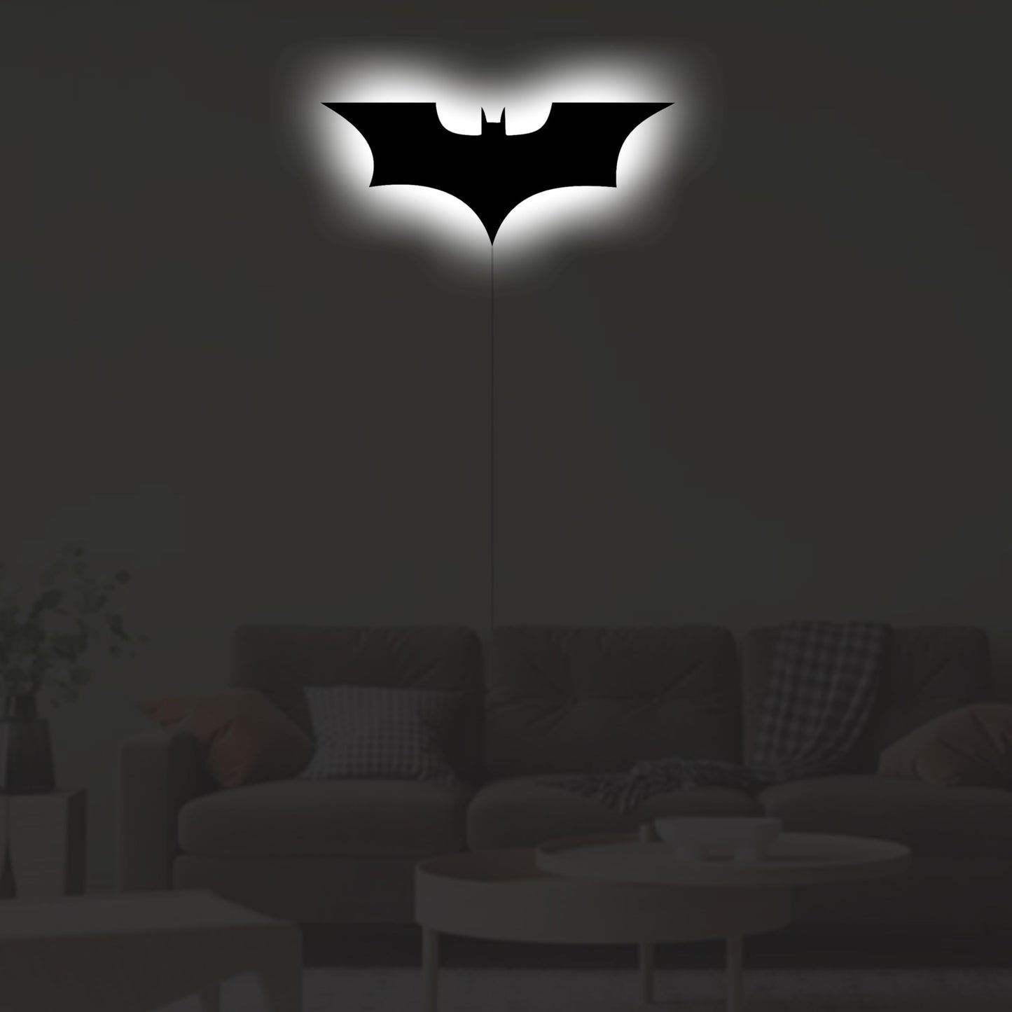 Bat Lamp Neon Sign LED Bat Signal Night Light 16 Colors Adjustable Man Cave Party Home Bedroom Christmas Halloween Decoration Lights Birthday Gifts