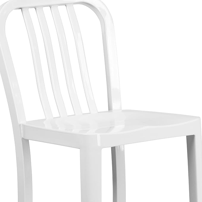 Flash Furniture Gael Commercial Grade 2 Pack 30" High White Metal