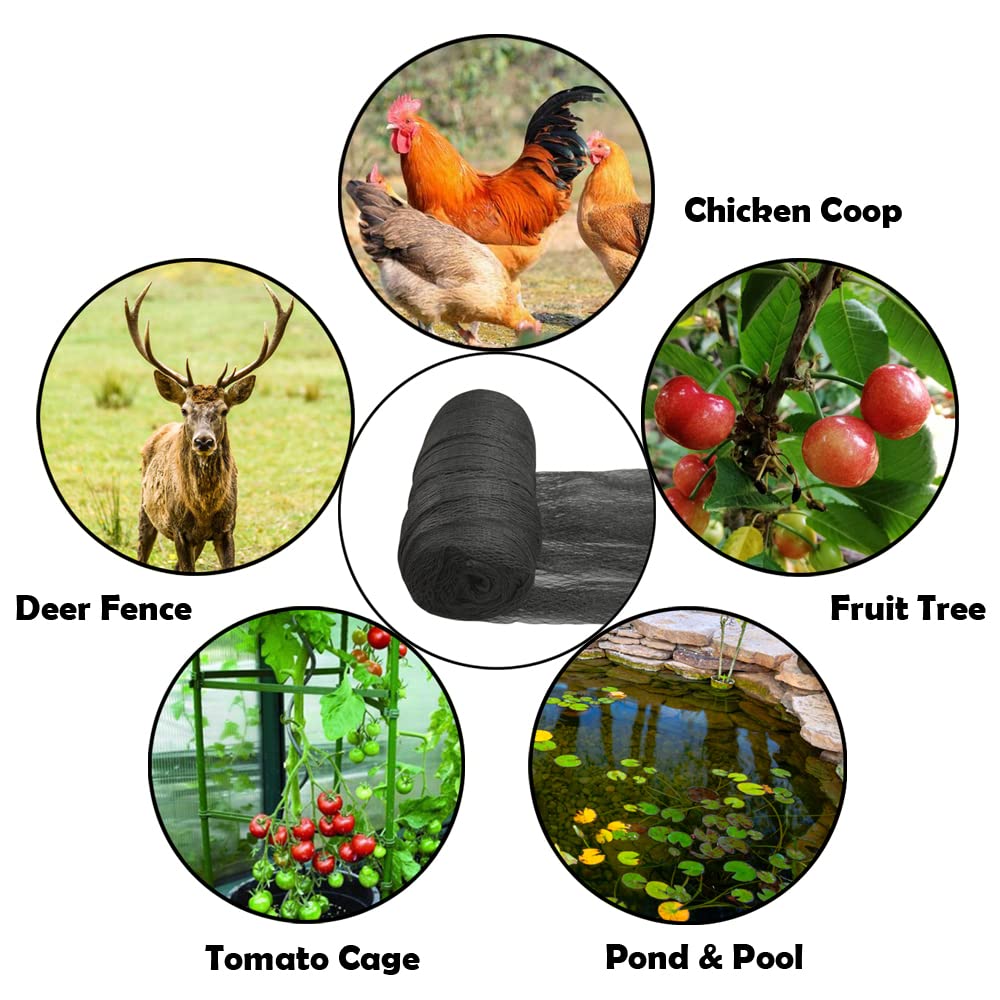 Meanchen Bird Netting for Garden 50x50 Ft,1" Mesh Garden Netting,Heavy Duty Deer Netting,Protect Vegetable Plants and Fruit Trees,Garden Mesh Fence for Blueberry Bushes.