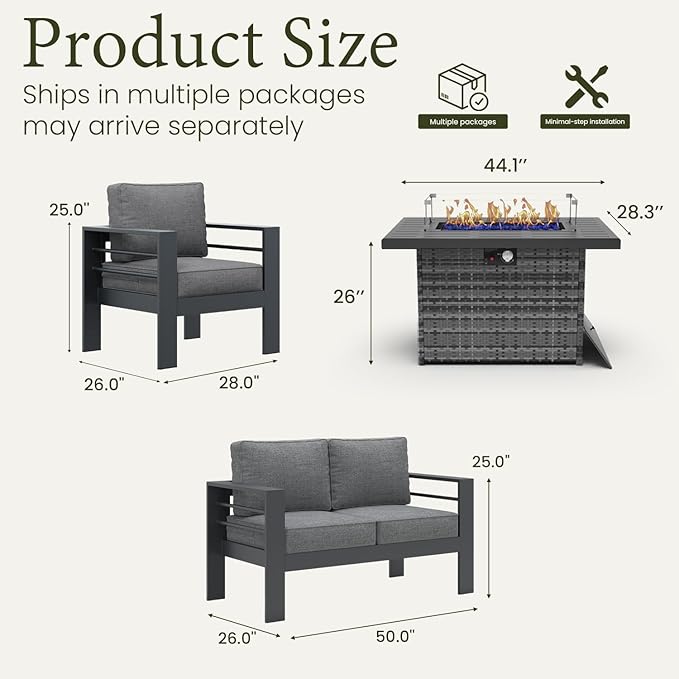 LayinSun Aluminum Furniture Set