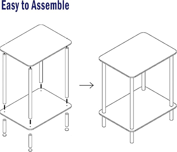 Tempered Glass Side Tables Set of 2 Acrylic End Table