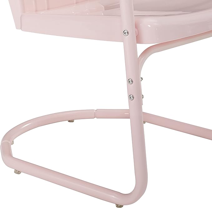 Crosley Furniture Tulip 2-Piece Outdoor Chair Set, Retro Metal Patio Chairs