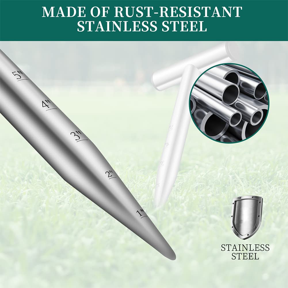 Sukiise Hand Dibber, Seed Dibber, Bulb Planter Tool, Seed Planter Tool, Hole Digger for Plant Labels, for Self Watering Stakes, Hand Held Bulb Planter for Tulip Daffodil Crocus Garden Tool