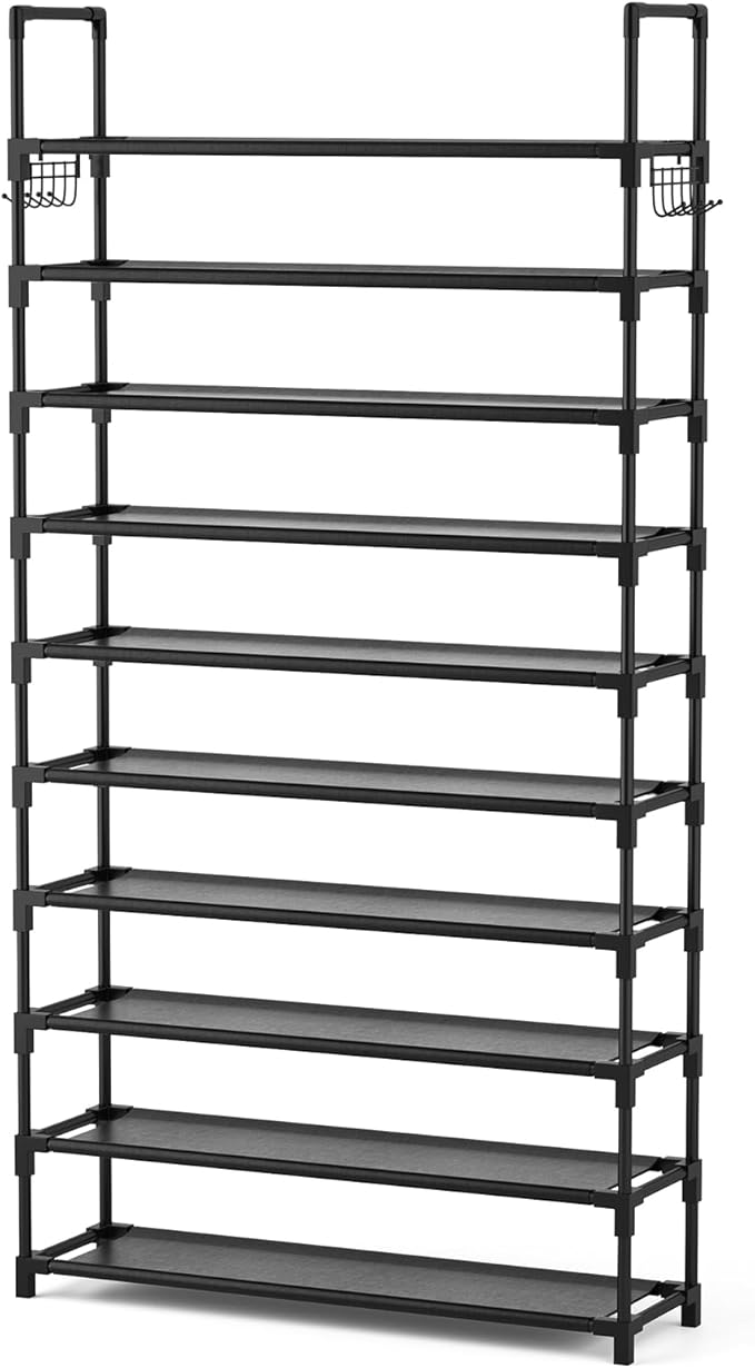 VTRIN 10 Tier Shoe Rack Tall Large Capacity Wide Shoe Organizer