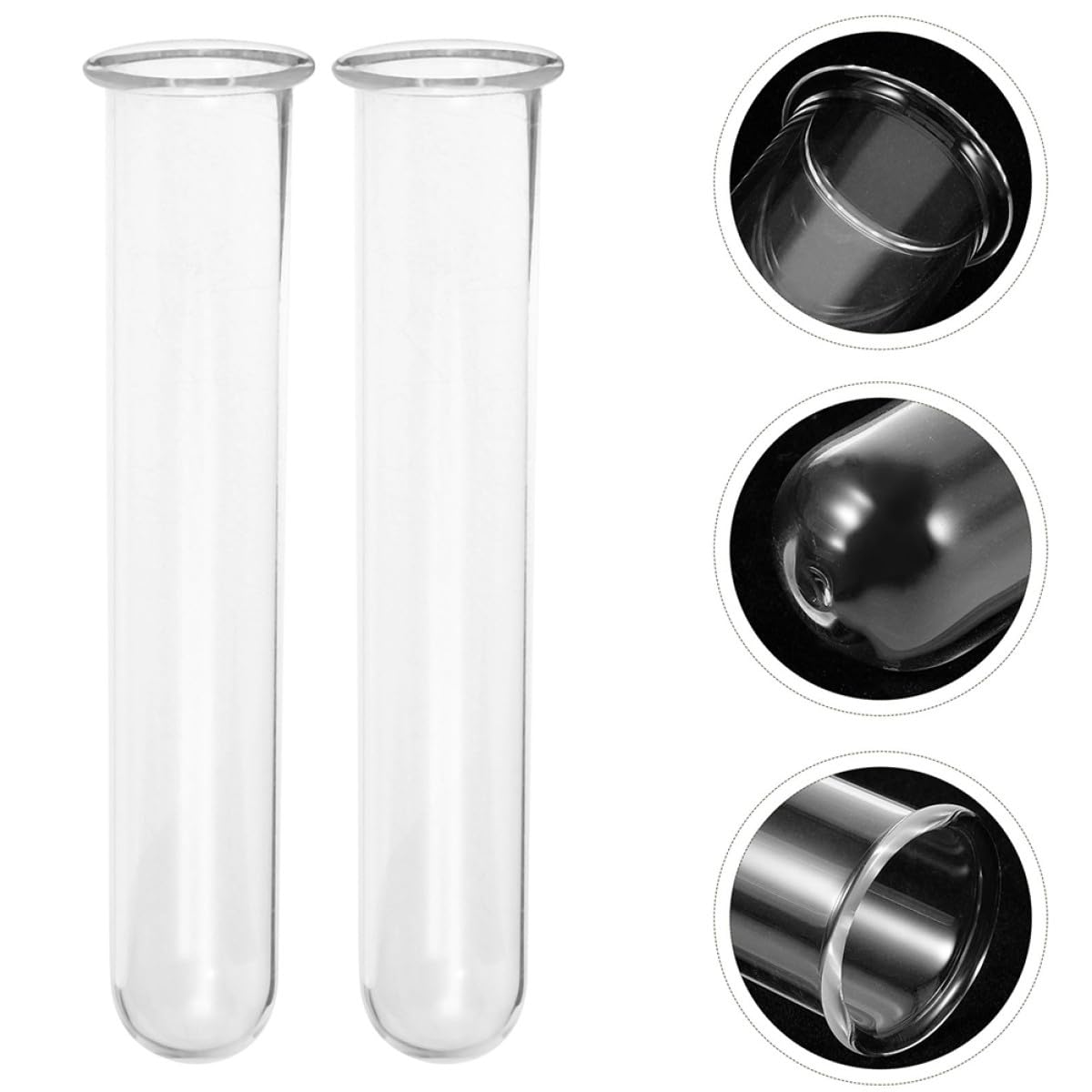 BESTYASH 4pcs Glass Hydroponic Propagation Planter Tubes 2.5x3x18cm Test Tube Vases for Desktop Plant Propagation and Terrarium Accessories Home Décor