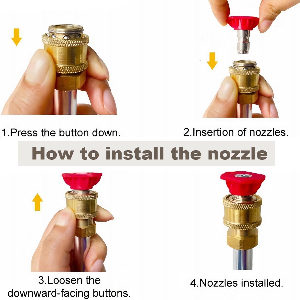Upgraded Jet Nozzle Power Washer Wand Hose Nozzle, Adjustable Hydro Nozzle Wands 18-33", Jet High Pressure Garden Hose Sprayer with 5 Different Nozzles for Gutter, Garden, Patio, Floor & Car, Blue