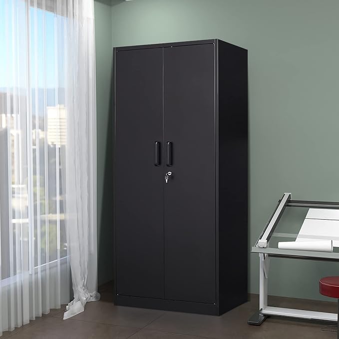 72" Tall Metal Storage Locking Cabinet