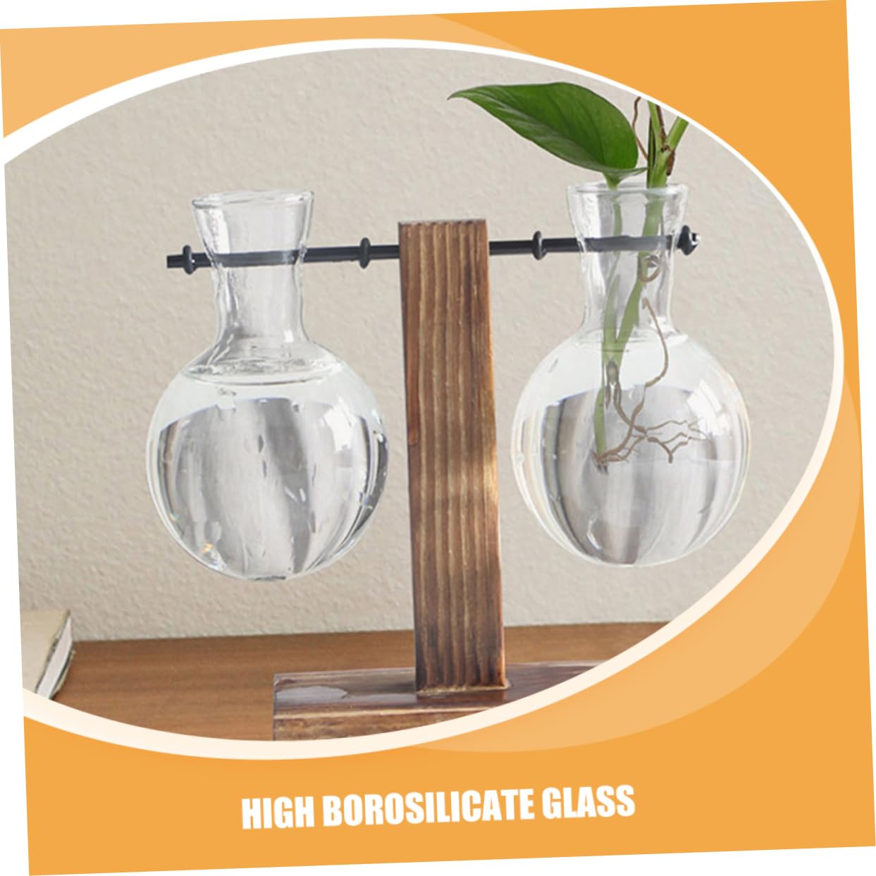 BESTOYARD 3pcs Hydroponic Propagation Vase Clear Glass Terrariums Stand for Plant Displays for Home Decor and Floral Arrangements