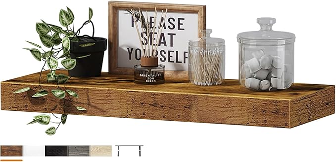 QEEIG Floating Shelf for Wall Bathroom Shelves Bedroom Kitchen Living Room