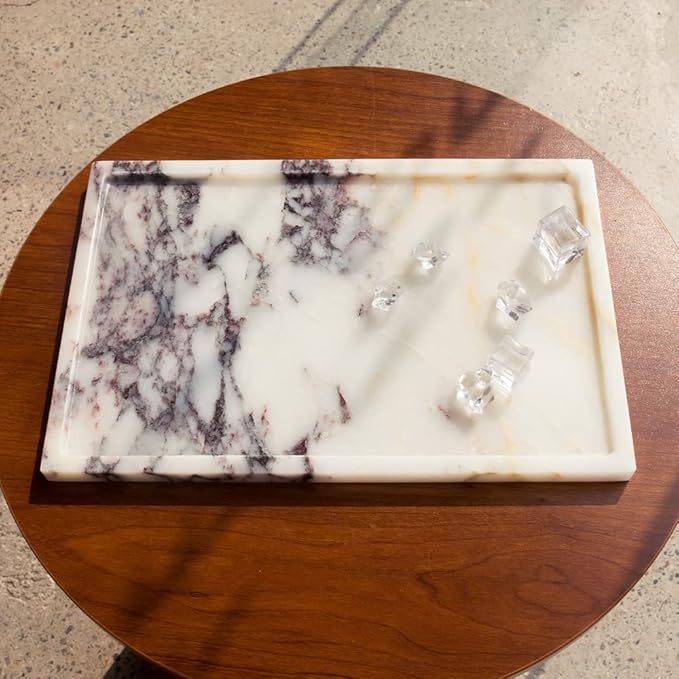 Real Luxurious Natural Marble Vanity Tray Genuine Marble/Stone Storage Tray
