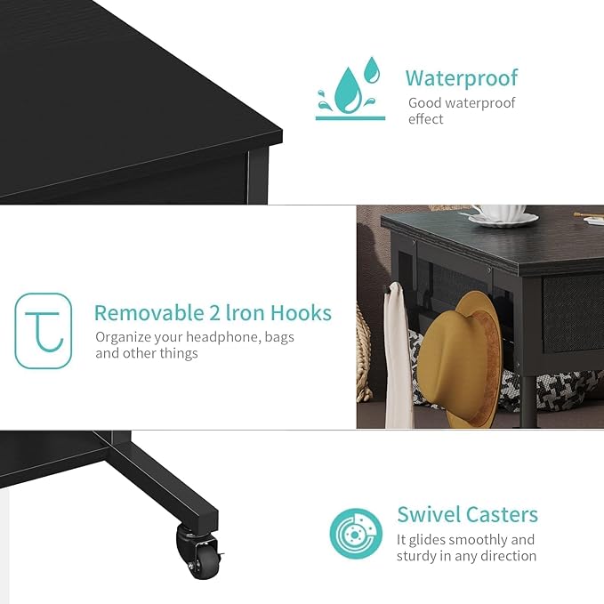 Small Portable Rolling Standing Desk