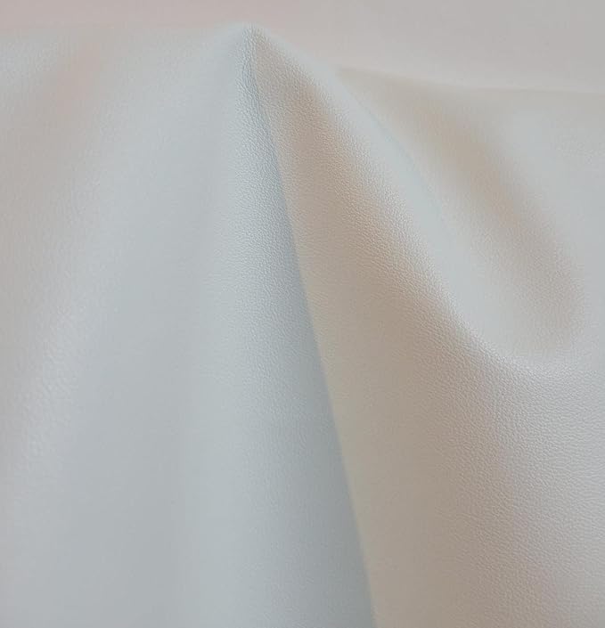 NAT Leathers | White Soft Faux Vegan Leather PU | 1 Yard Cut by The Yard |