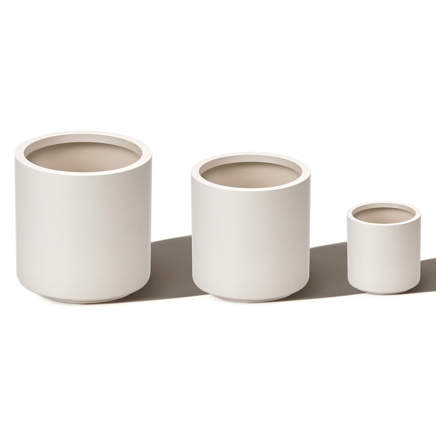 homenote Flower Pots 13.2/10.5/8.5 Inch,Large Plant Pots Indoor with Drainage,Plastic Pots for Plants,Garden Pots for Outdoor,Large Planters for Indoor Plants,Big Plastic Planter,White(3 Pcs)