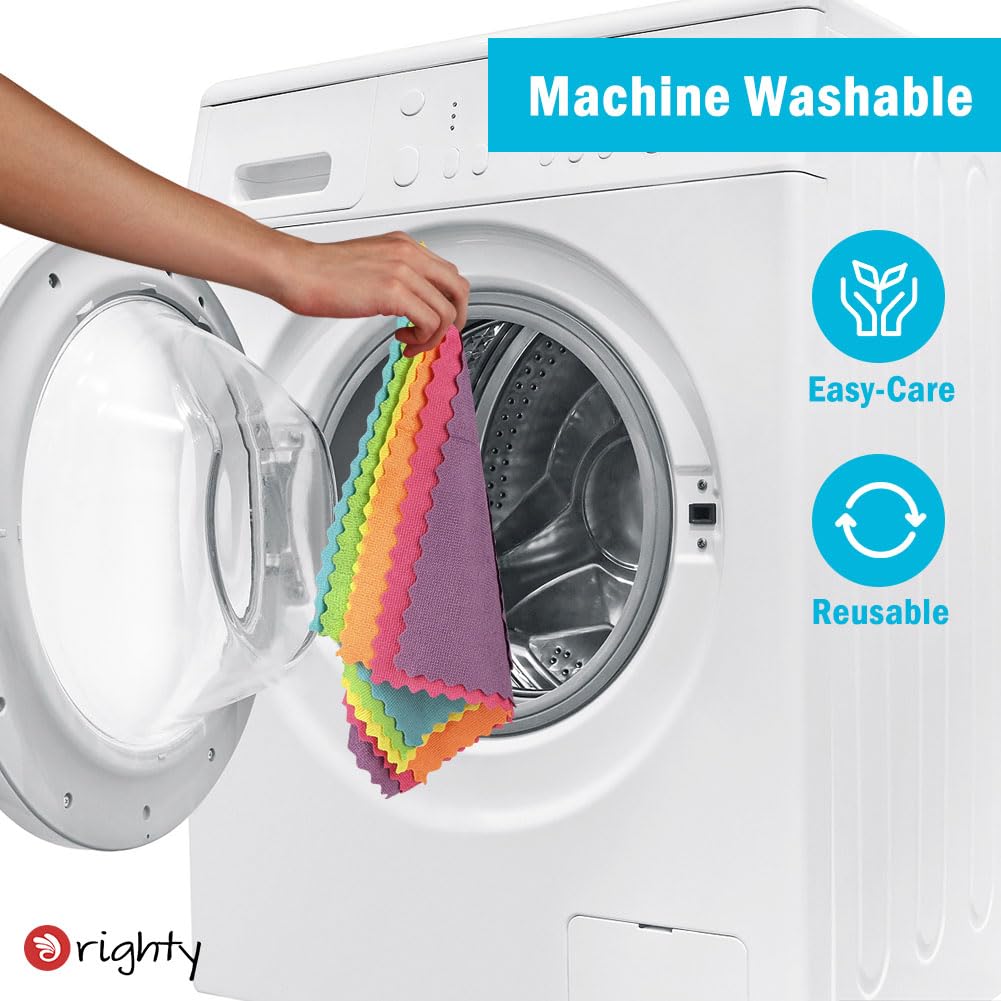 Orighty Microfiber Cleaning Cloths, Pack of 150, Highly Absorbent Cleaning Supplies, Lint Free Cloths for Multiple-use, Powerful Dust Removal Clean Rags for House, Kitchen, Car Care(12x12 inch)