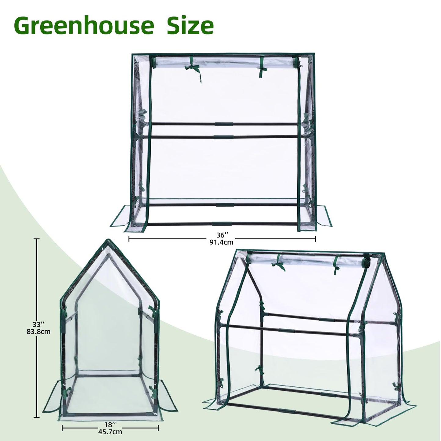 Mini Greenhouse for Indoor Outdoor: Ohuhu Tabletop Portable Green House with Waterproof Pad for Small Plants Nursery Germination, 36"x18"x33" Heavy-Duty Cover Tent Humidity Dome Seedling Accessory