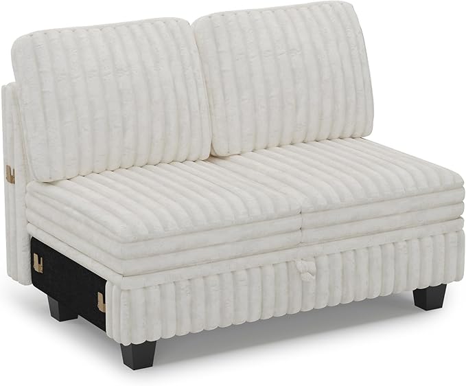 Belffin Corduroy Fabric Loveseat Module