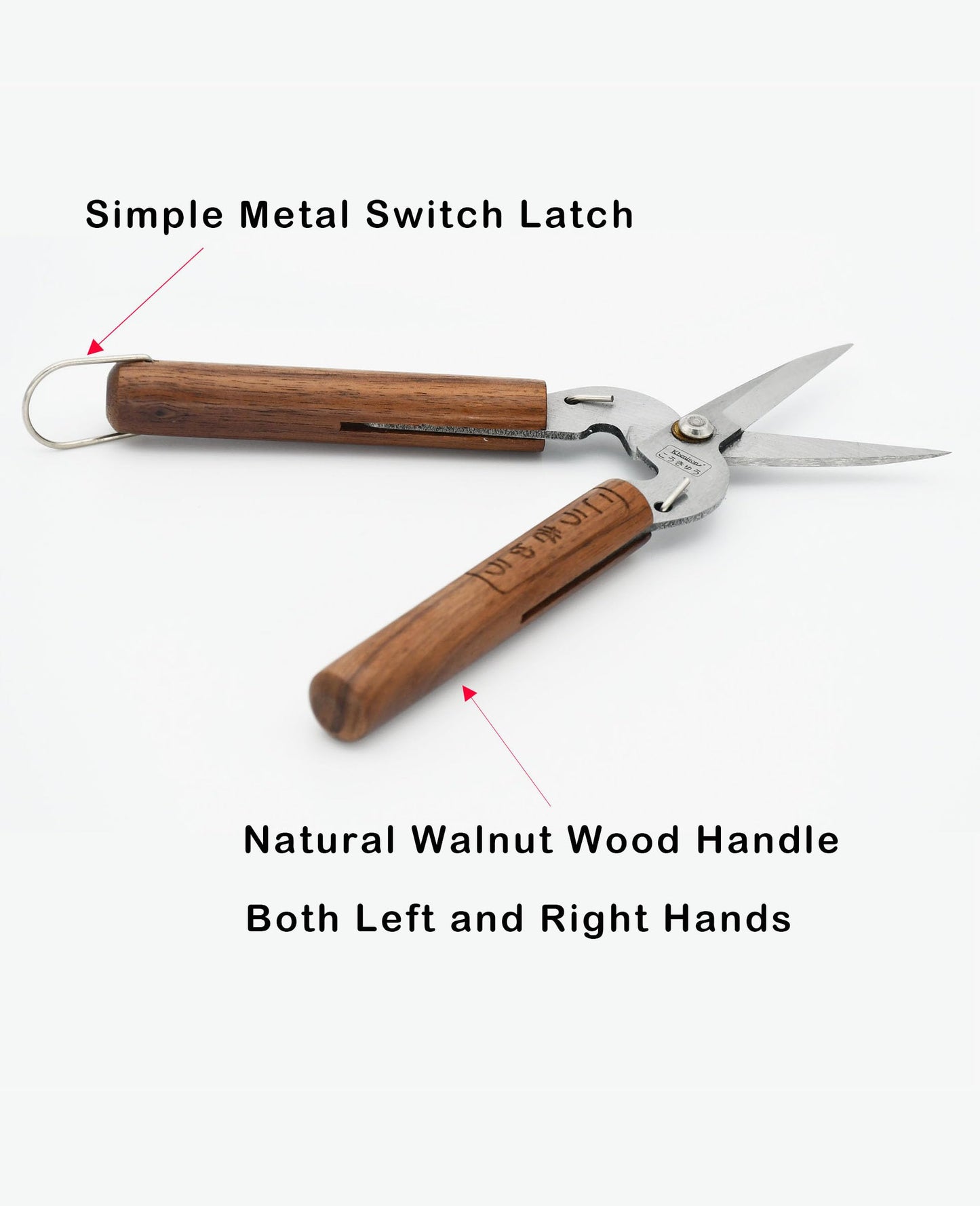 Razor Sharp Pruning Shears for Gardening, Garden Shears Carbon Steel Blade, Precision garden scissors Walnut Wood handle, 6.8” Garden Snips for Trimming Fruits, Vegetables, Flowers, Buds, Bonsai