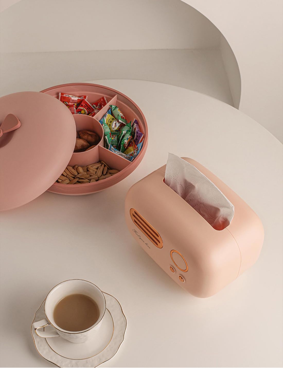 SGVAHY Retro Radio Shape Tissue Cover Box - Unique Multifunction Tissue Box for Kitchen, Bedroom, Office, Parlor, Bathroom Decoration - Creative Gift (Retro Radio Pink)