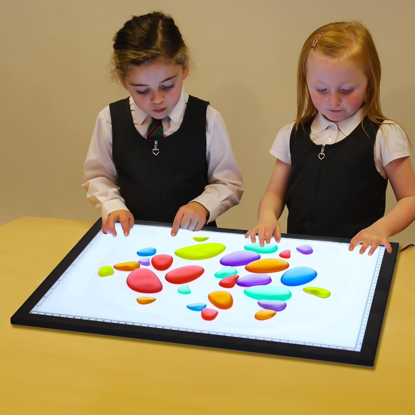 Odoorgames 100 Pcs Translucent Bear Counters - 10 Colors - Kindergarten Classroom & Light Table Manipulatives,36 Pcs Translucent Pebbles, Rainbow Stones,Light Table Manipulatives Preschool