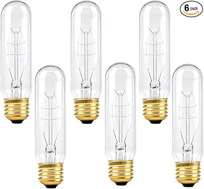 T10 Tubular Light Bulbs 25 Watt Incandescent Light Bulb, T10 Bulb, 120V 25W