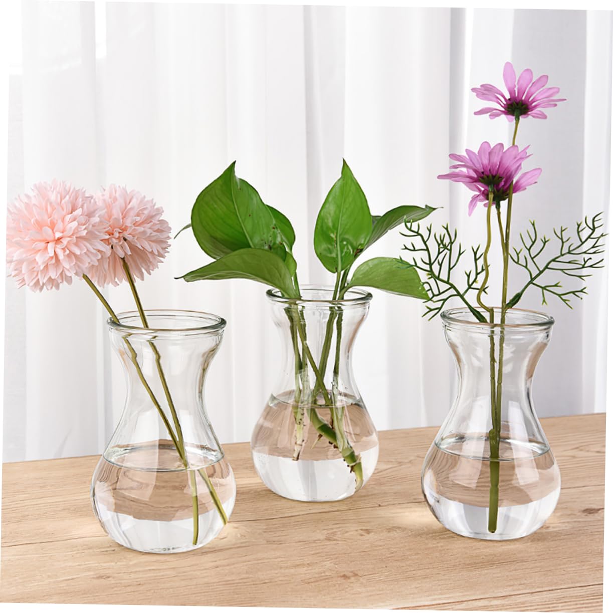 BESTOYARD 5pcs Glass Vases for Flowers Terrarium Decor Centerpieces for Indoor Plants Bud Vases