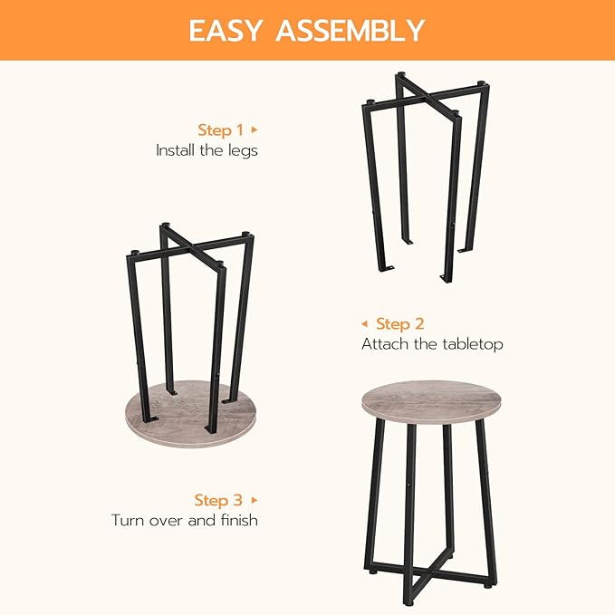 HOOBRO Side Table, Round End Accent Table