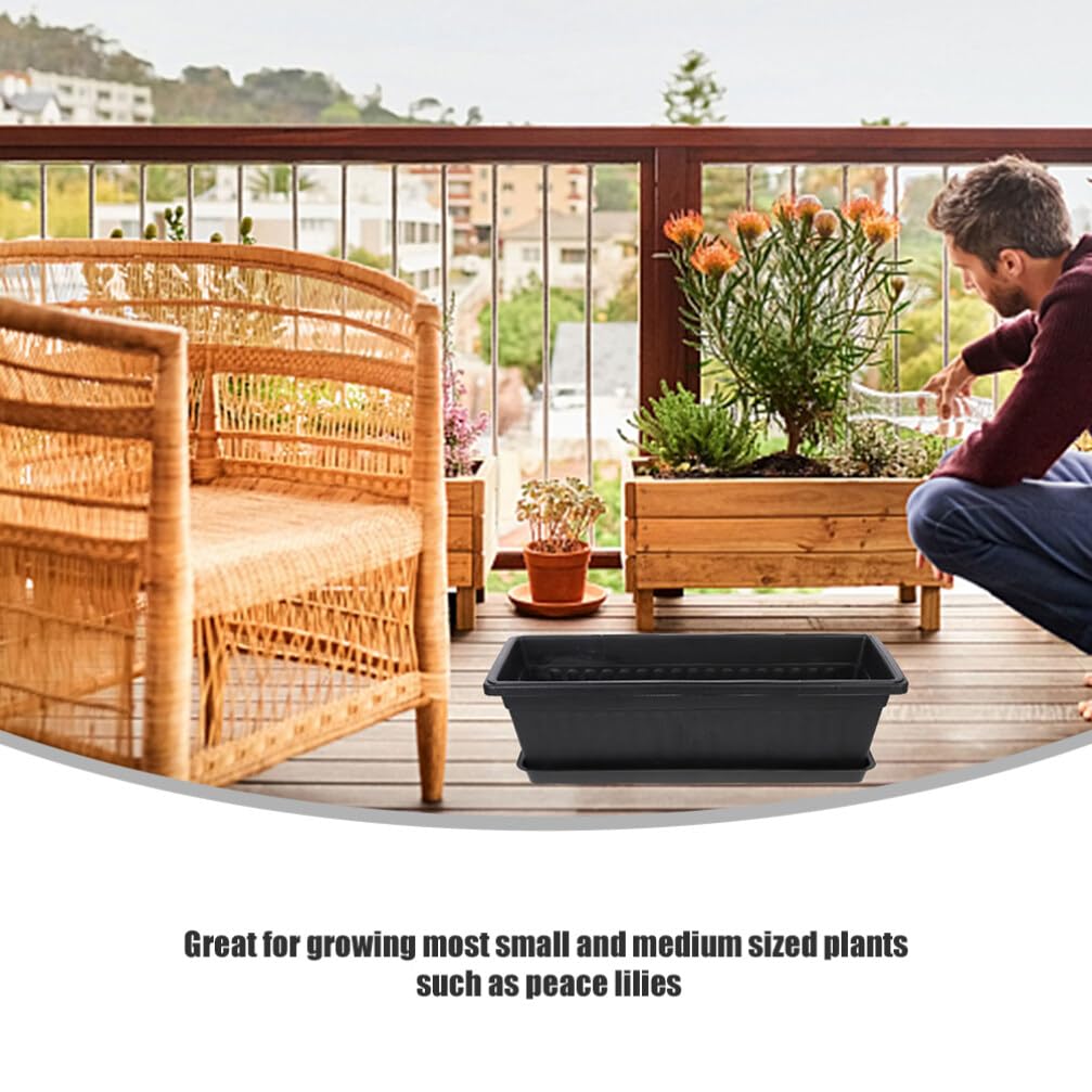 BESPORTBLE 3sets Breathable Plastic Plant Pots Saucer for Succulents and Orchids Nursery Planters for Balcony Gardening and for Indoor and Outdoor Use