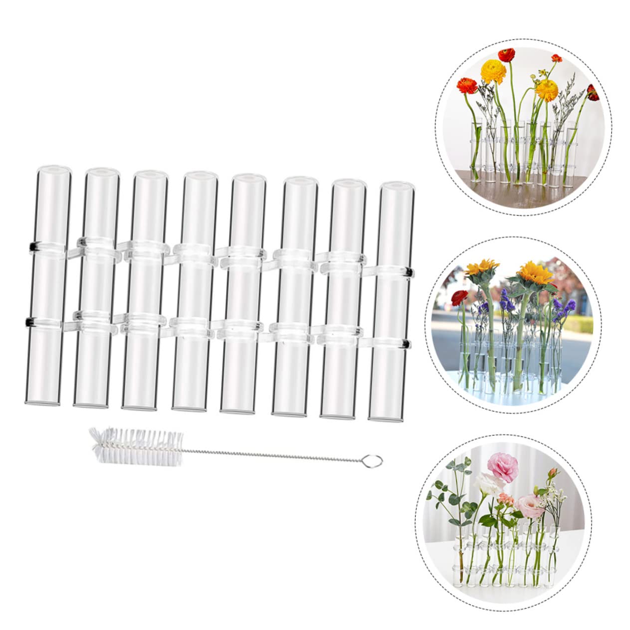 PRETYZOOM Propagation Vase Set 1pc Tube Plant Terrarium Holder for Home Office Plant Propagation Tubes Glass Vase Hook