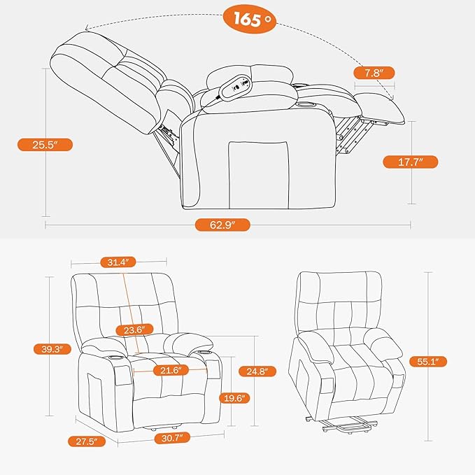 Sweetcrispy Power Lift Recliner Chair
