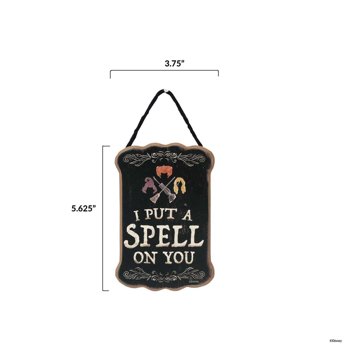 Disney Hocus Pocus I Put a Spell On You Hanging Wood Wall Decor - Spooky Sanderson Sisters Sign for Halloween Decorating