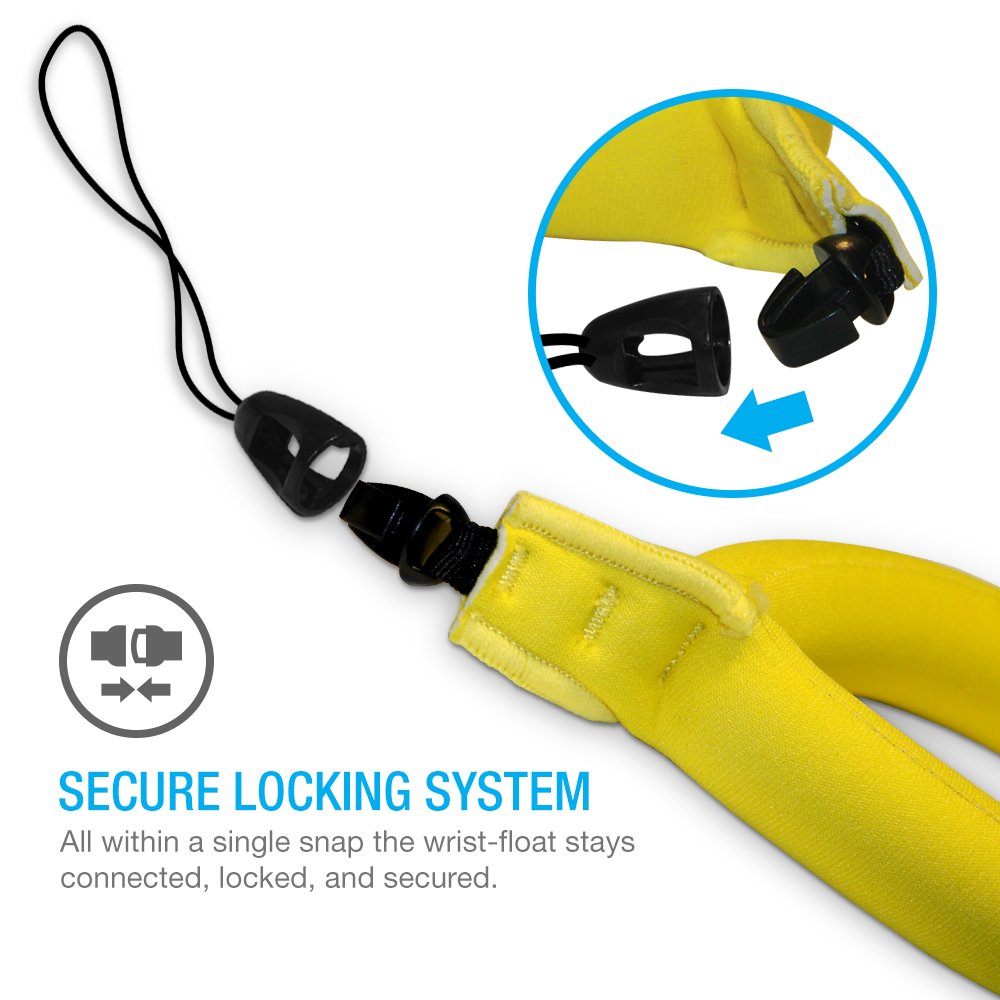 Waterproof Camera Float , Waterproof Float Strap for Underwater Camera and Waterproof Life Pouch Case - Universal Floating Wristband/Hand Grip Lanyard Works with GoPro, Nikon, Canon, Sony,Pentax,Camco