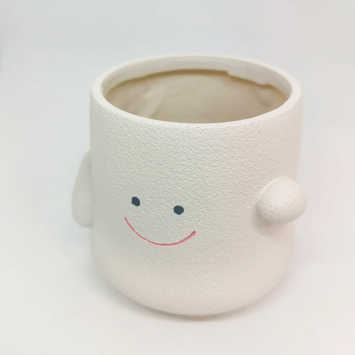 LLYSTTDS Smily Face Planter Pot Cute Resin Succulent Pots for Plants Creative Succulent Flower Pots Tabletop Decorations for Mother and Appreciation Christmas