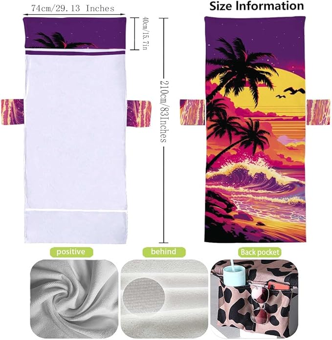 Irisbell Lounge Chair Towel Cover