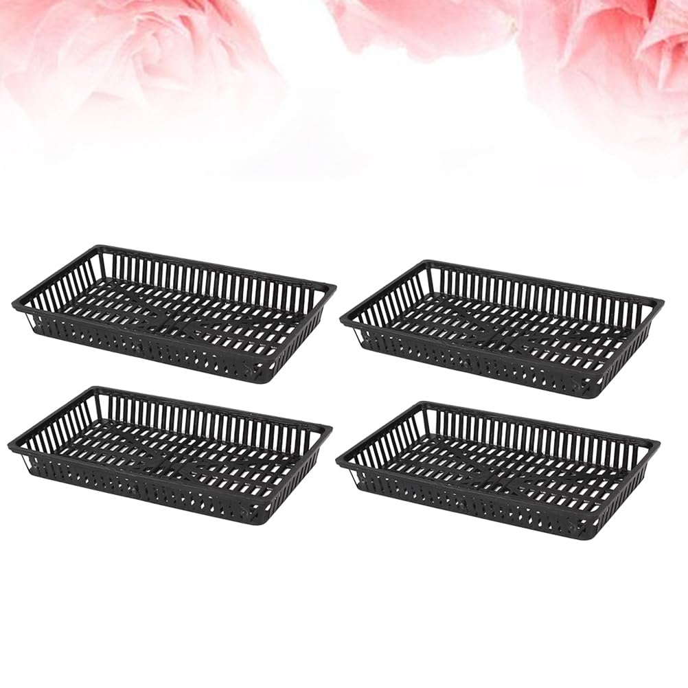 Yardwe 10-Pack Aquarium Planting Baskets Plastic Aquatic Plant Pots with Drainage Holes for Fish Tank Water Grass and Pond Plant Growth