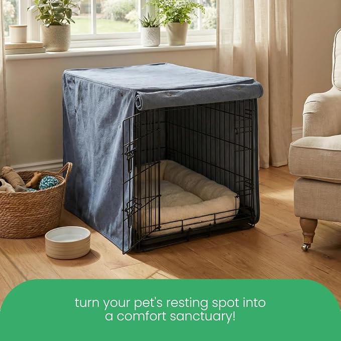 Molly Mutt Dragonstone Dog Crate Cover, GOTS-Certified 100% Organic Cotton Canvas Cover for Dog or Puppy Kennel and Cage, Washable, Free of Harmful Chemicals, X-Large, Fits 42"x28"x31" Crate