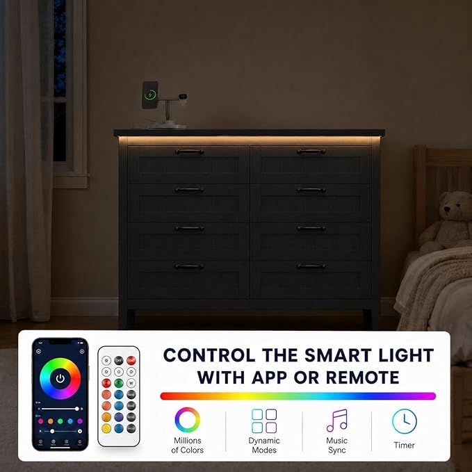 GarveeLife 8 Drawer Chest Dresser