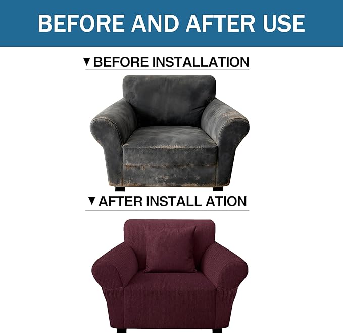Armchair Slipcover with 1 Pillow Cover