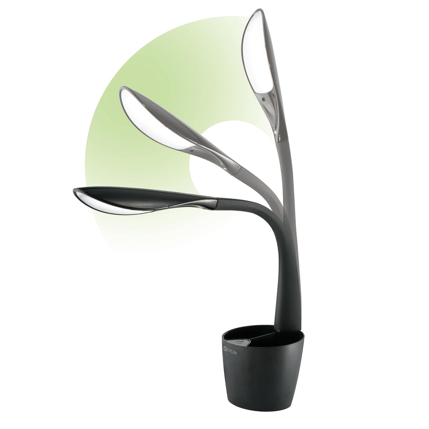 OttLite LED Desk Space Organizer Lamp - 4 Brightness Levels, Additional Storage, Great for Workstation, Offices, Dorms